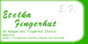 etelka fingerhut business card